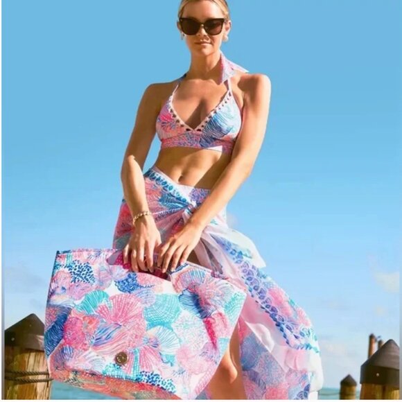 Lilly Pulitzer NWT Cooler Tote Bag In Multi Roar Of the Seas - Picture 5 of 17